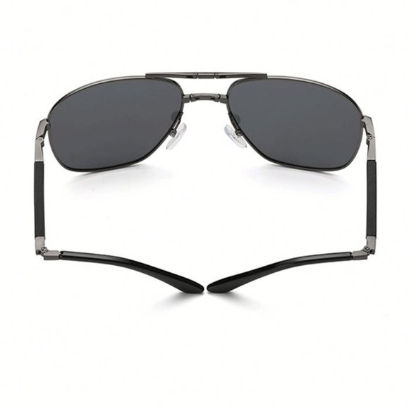 Trifold Aviator Sunglasses (Black) - Picture 3 of 5